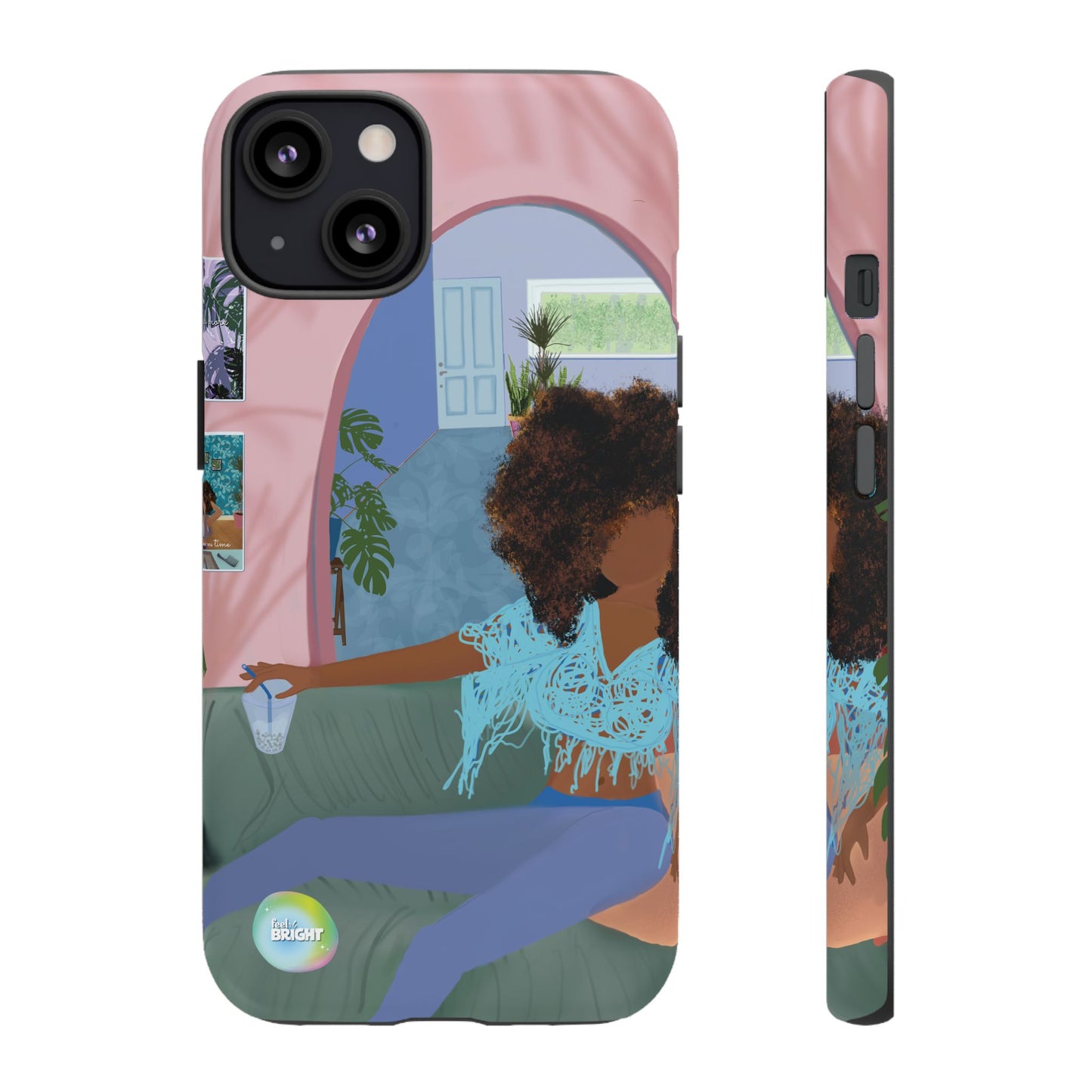 Bubble Tea Tough Cases: Artistic Phone Case for Self-Care and Empowerment