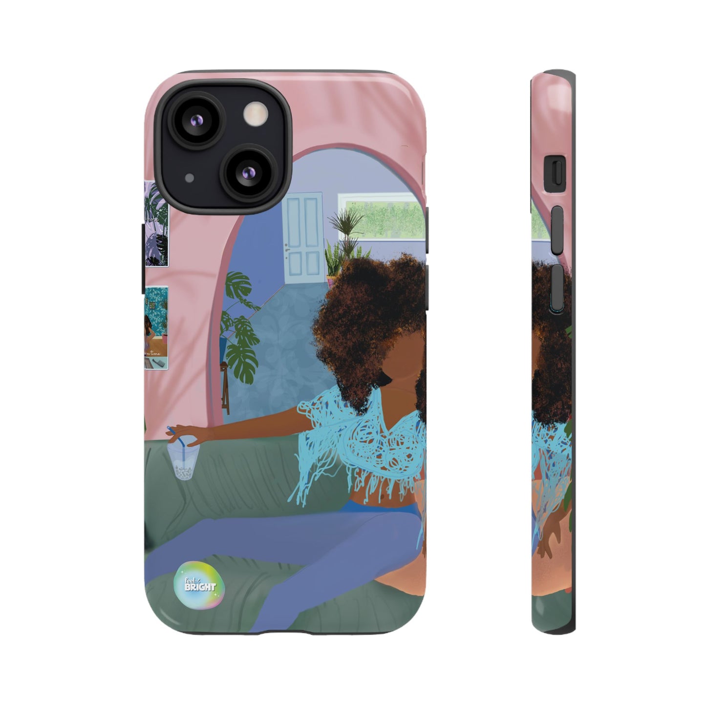 Bubble Tea Tough Cases: Artistic Phone Case for Self-Care and Empowerment