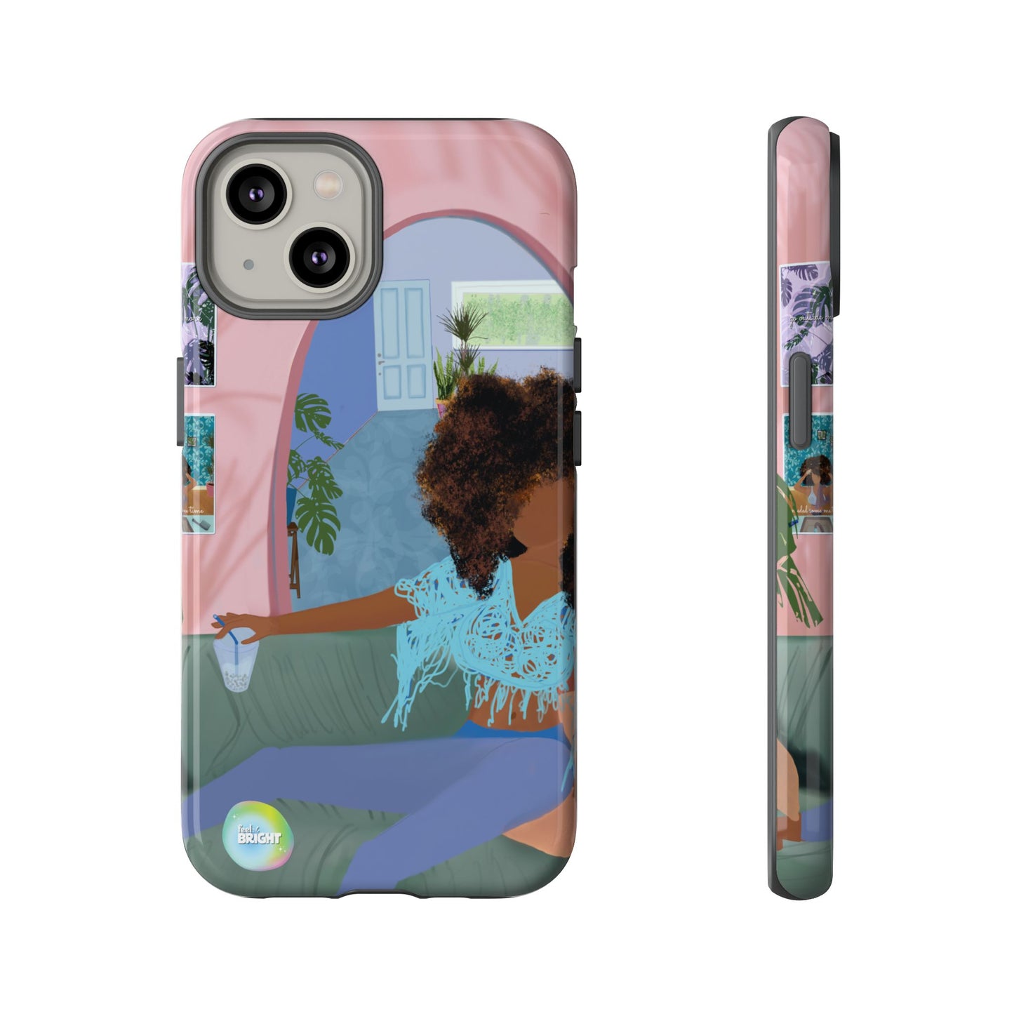 Bubble Tea Tough Cases: Artistic Phone Case for Self-Care and Empowerment