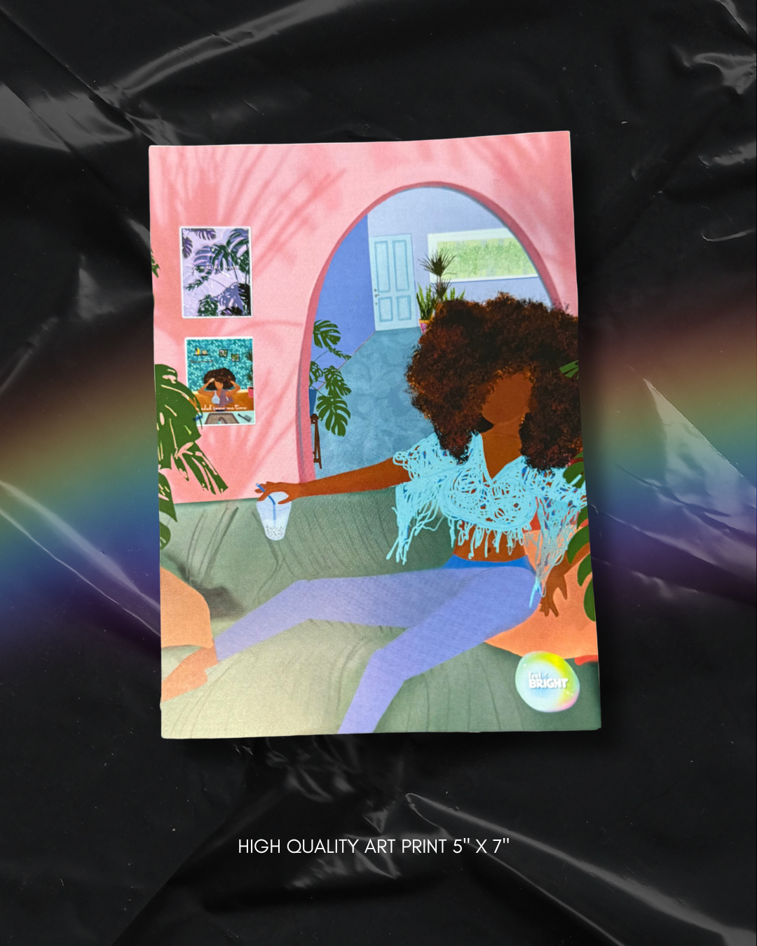 Boba Time Feeling Cozy Print Series High Quality Art Print 5 x 7 Inches