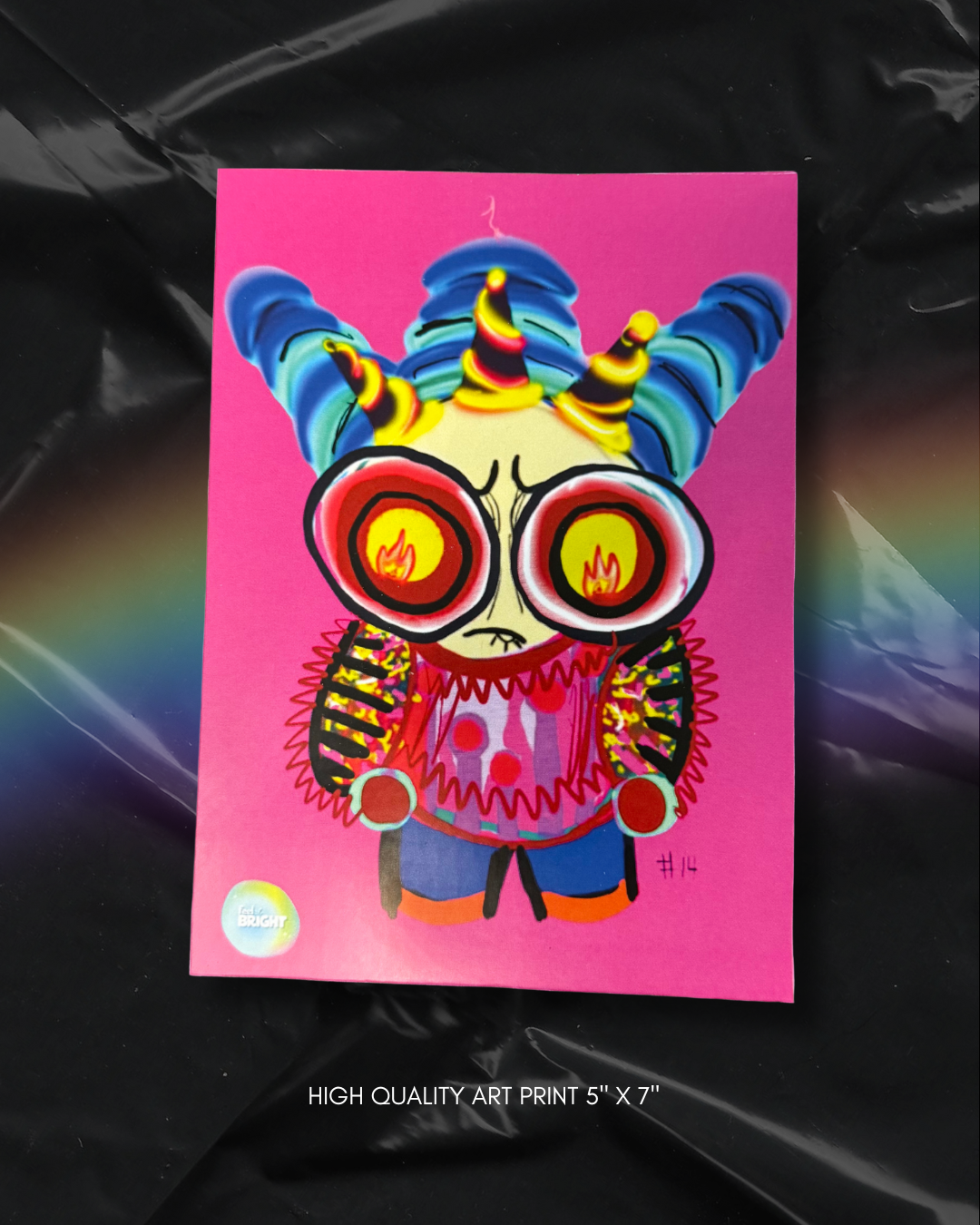 Determination Self Care Monster Series Series High Quality Art Print 5 x 7 Inches