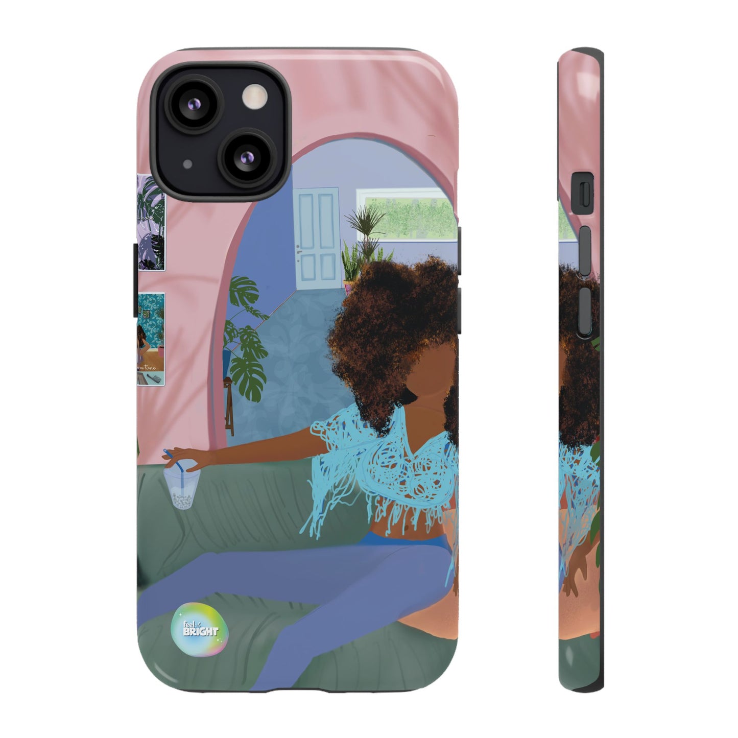 Bubble Tea Tough Cases: Artistic Phone Case for Self-Care and Empowerment