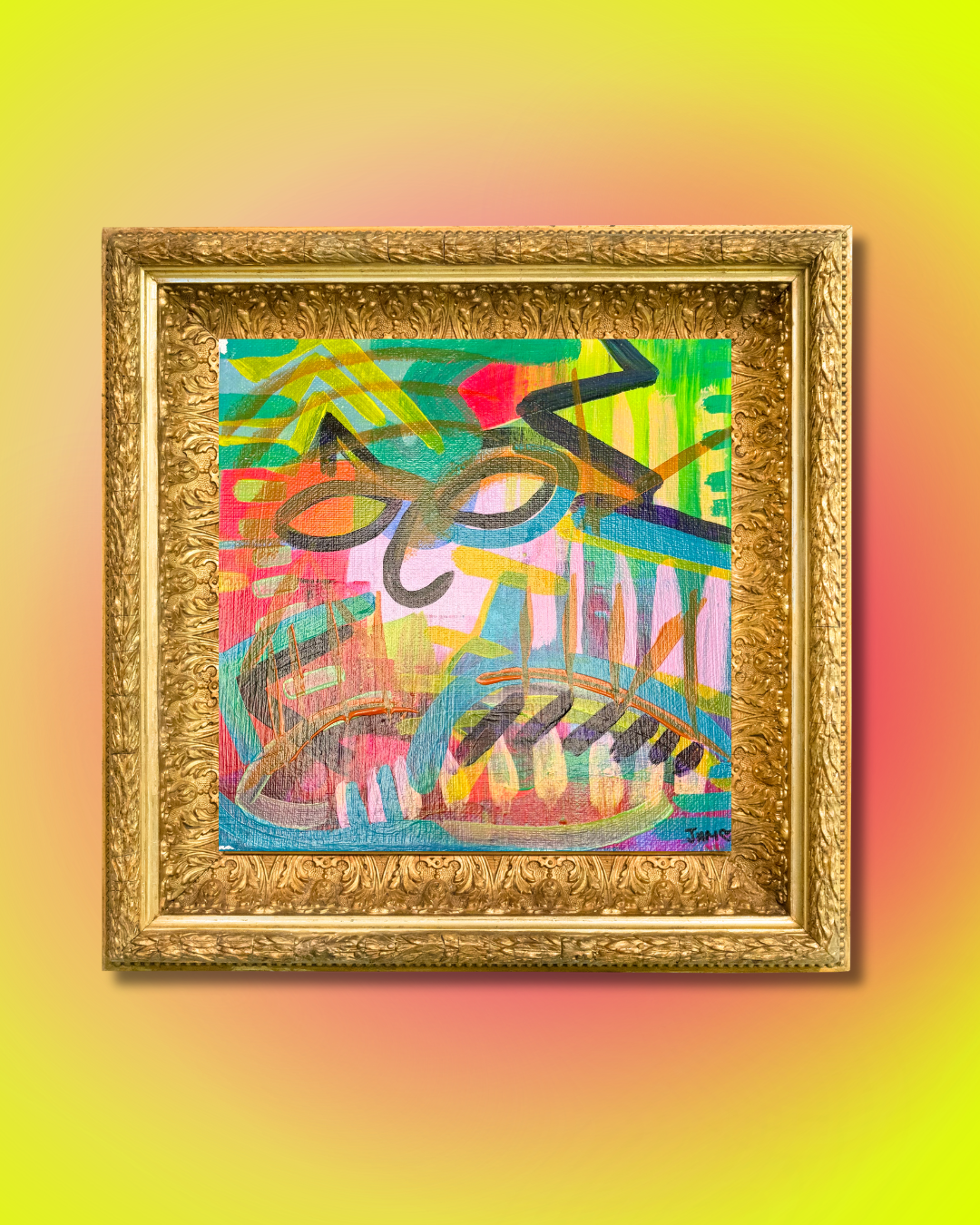 Feeling Feely Series no. 25 (8 x 8 Inch) Original Art Canvas