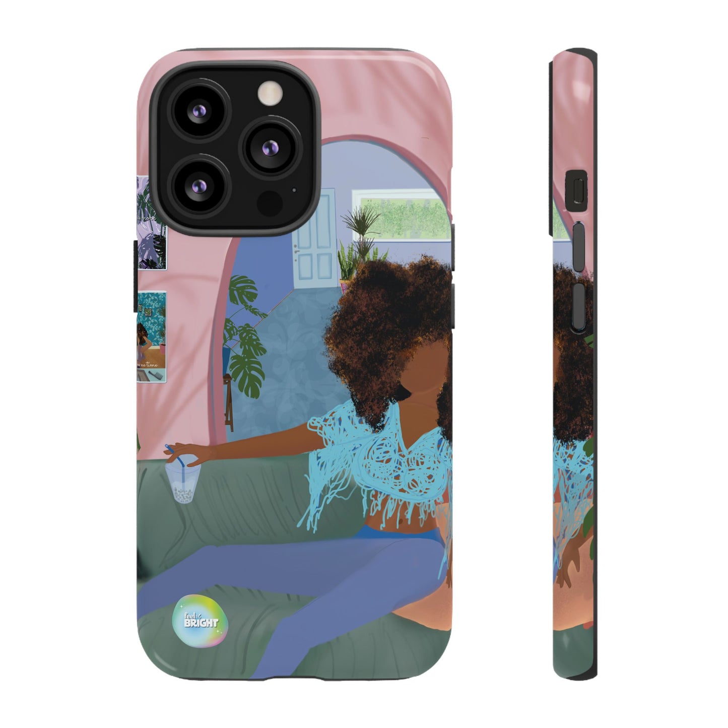 Bubble Tea Tough Cases: Artistic Phone Case for Self-Care and Empowerment
