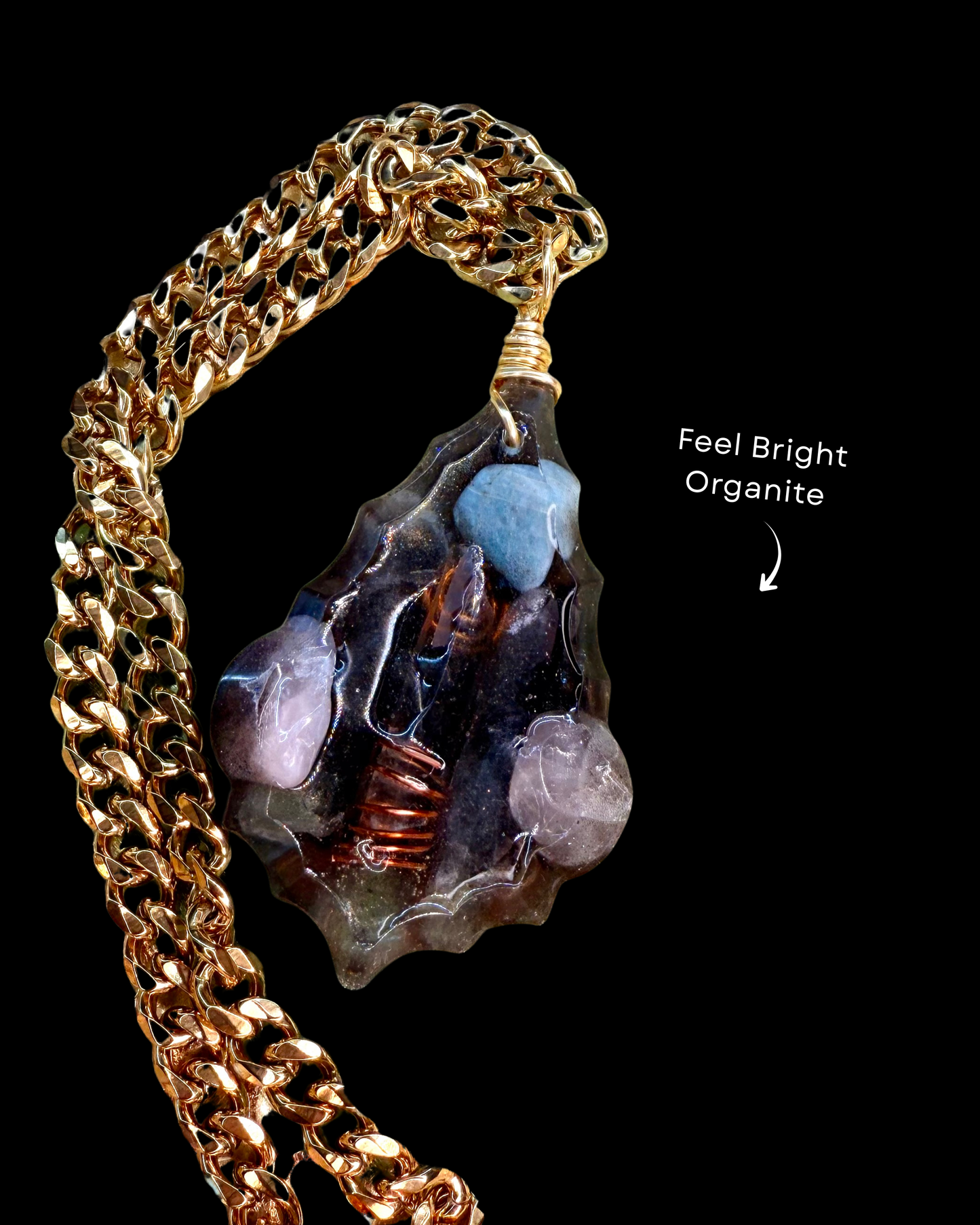 Feel Bright Orgonite Statement Pendant