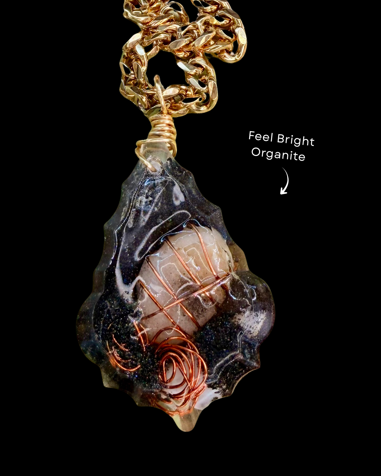 Feel Bright Orgonite Statement Pendant