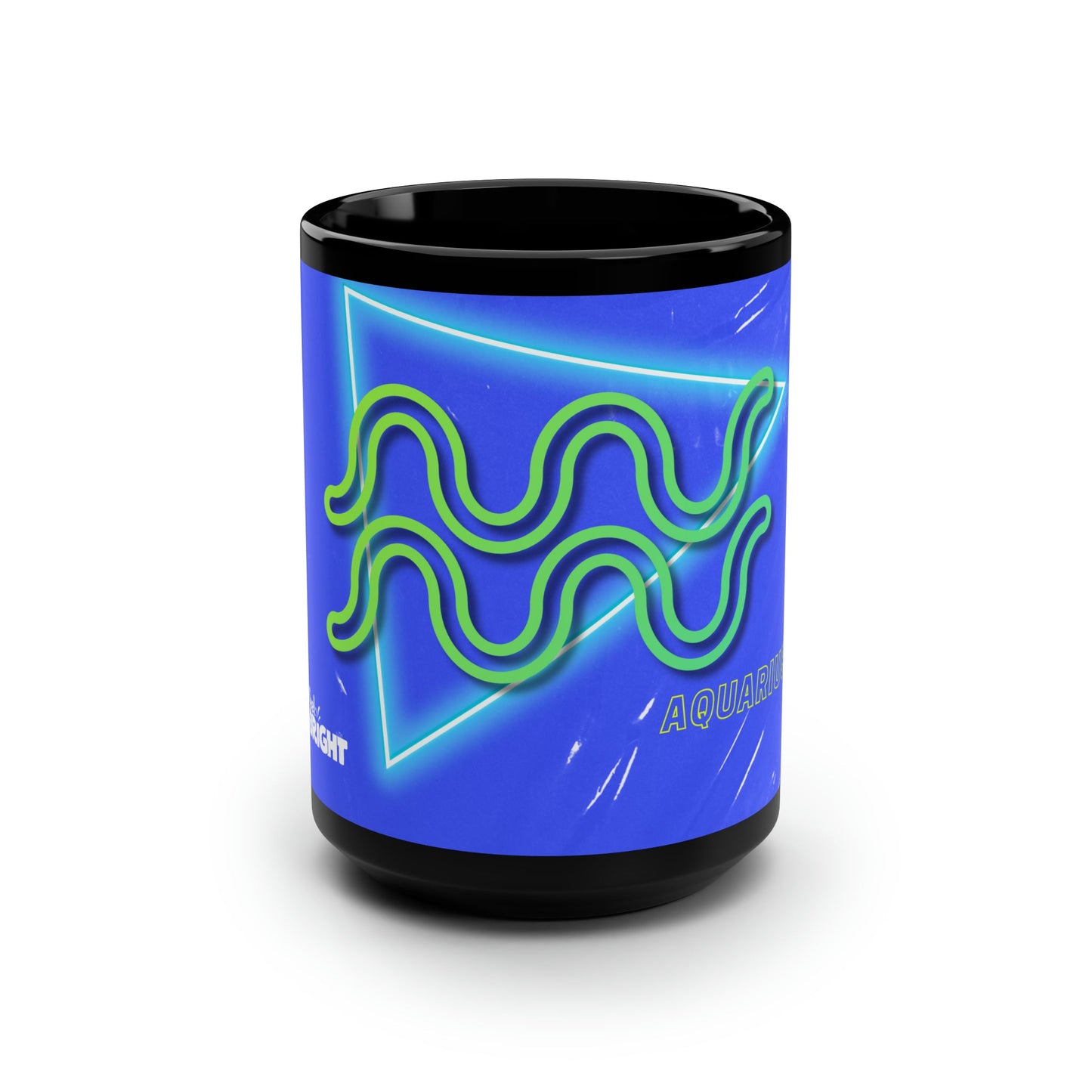 Aquarius Feel Bright Black Mug, 15oz