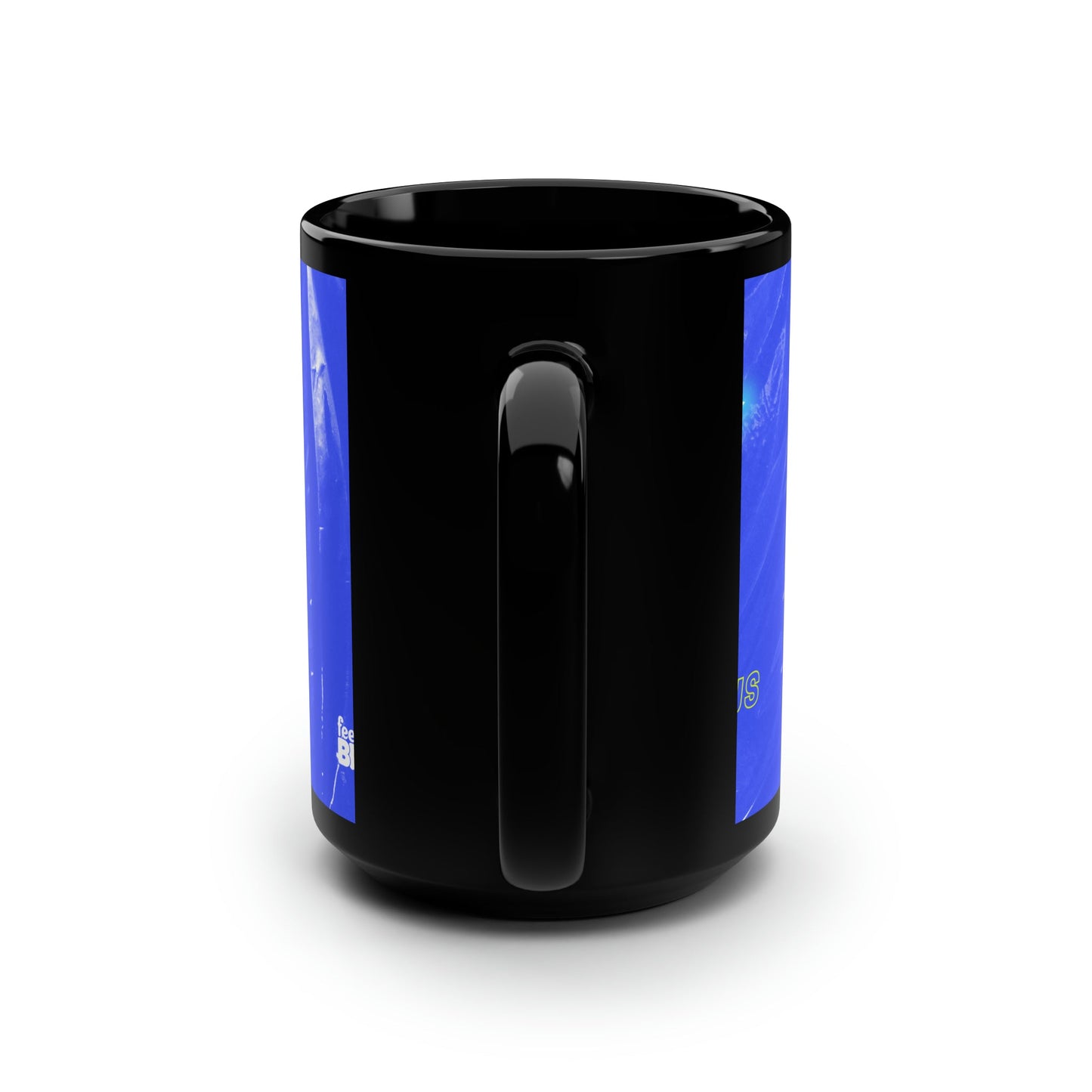 Aquarius Feel Bright Black Mug, 15oz