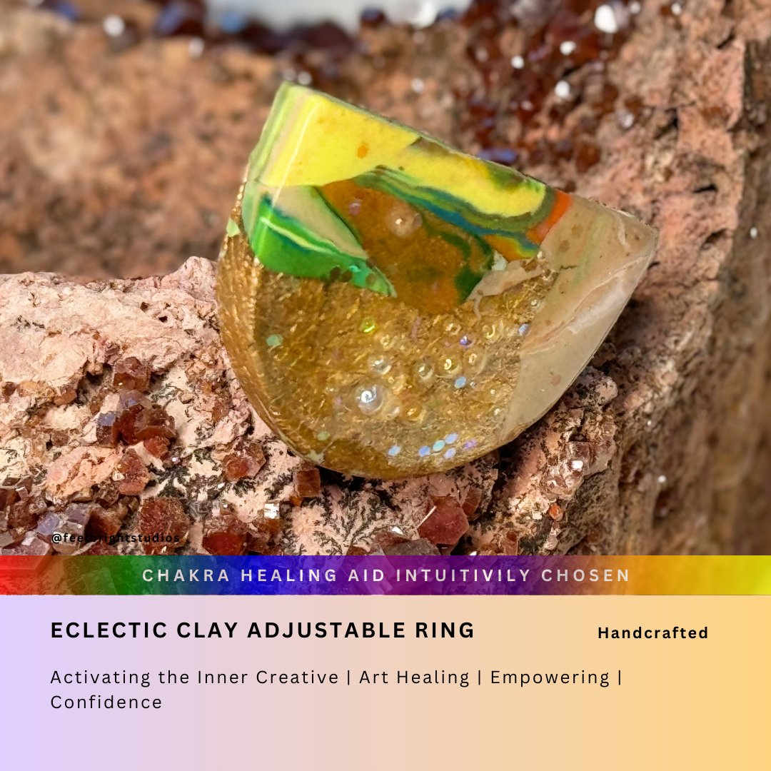 Eclectic Clay Adjustable Ring