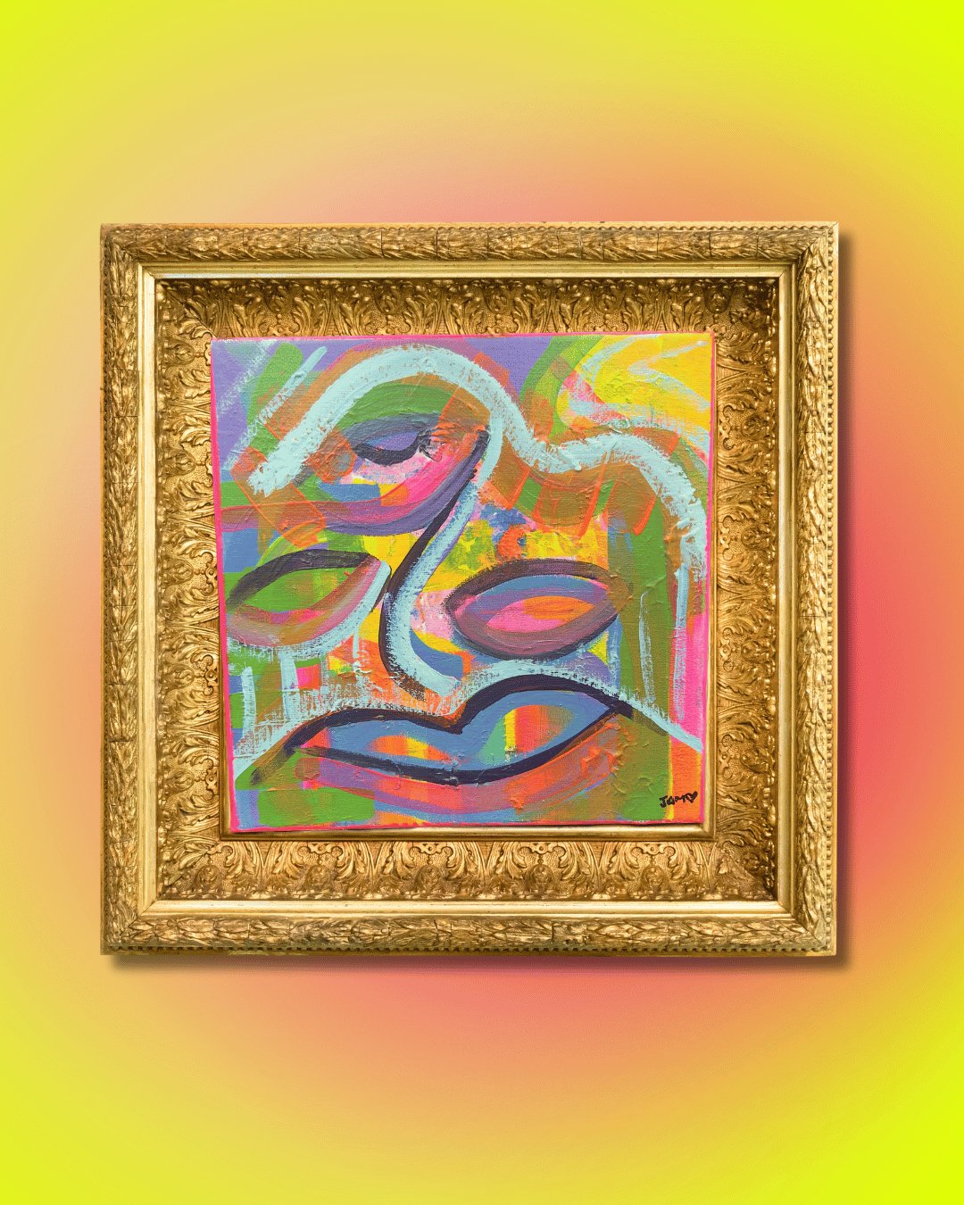 Feeling Feely Series no. 10 (8 x 8 Inch) Original Art Canvas