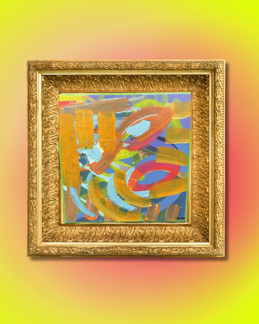 Feeling Feely Series no. 21 (8 x 8 Inch) Original Art Canvas