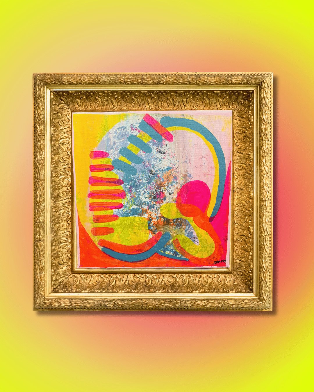 Feeling Feely Series no. 22 (8 x 8 Inch) Original Art Canvas