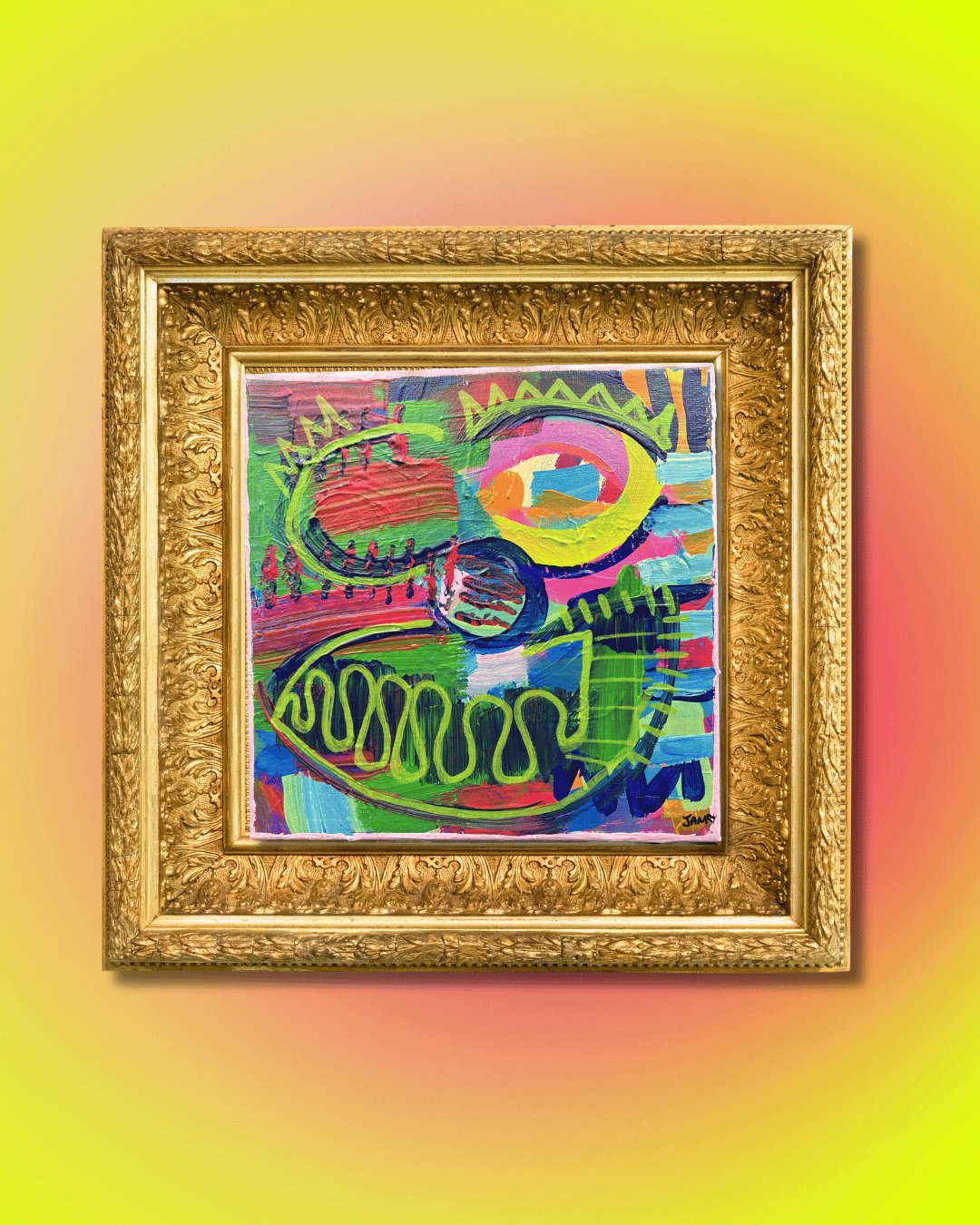 Feeling Feely Series no. 23 (8 x 8 Inch) Original Art Canvas