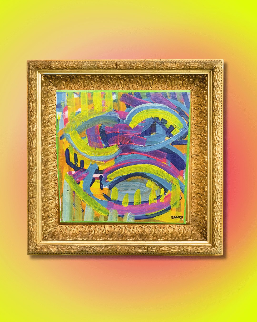 Feeling Feely Series no. 7 (8 x 8 Inch) Original Art Canvas