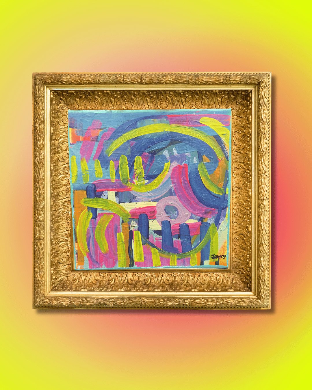 Feeling Feely Series no. 9 (8 x 8 Inch) Original Art Canvas