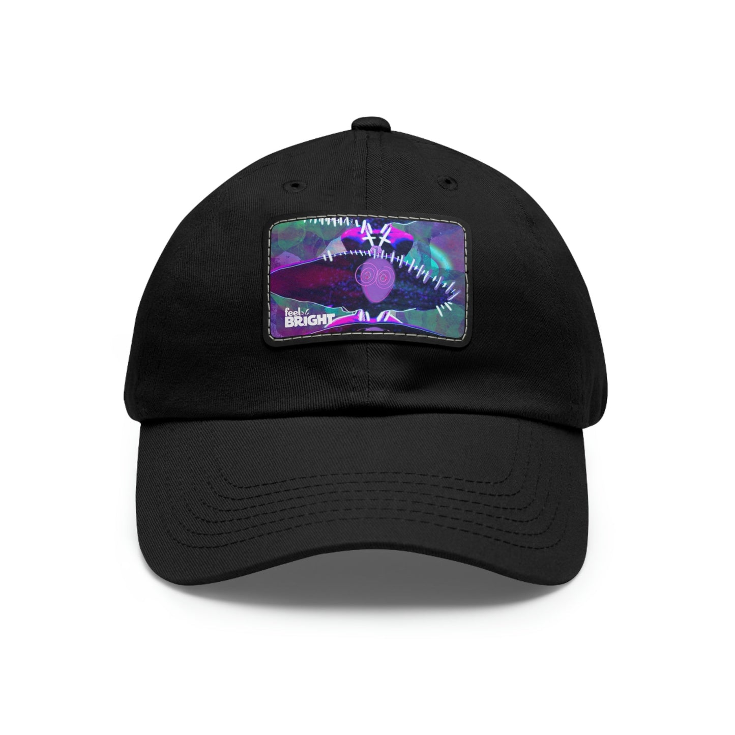 Higher Self Dad Hat with Leather Patch (Rectangle) - Feel Bright