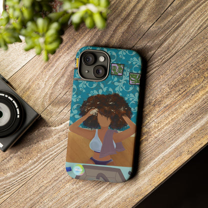 Me Time Tough Cases: Artistic Phone Case for Self-Care and Empowerment