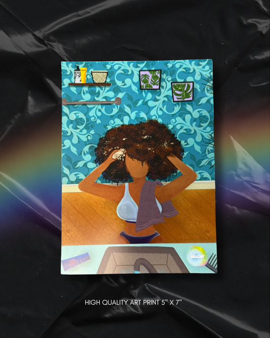 Hair Care Feeling Cozy Print Series High Quality Art Print 5 x 7 Inches