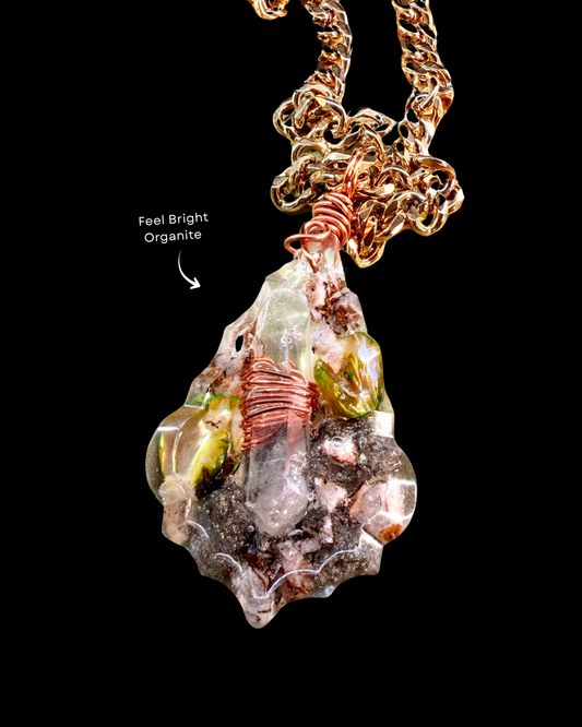 Feel Bright Orgonite Statement Pendant