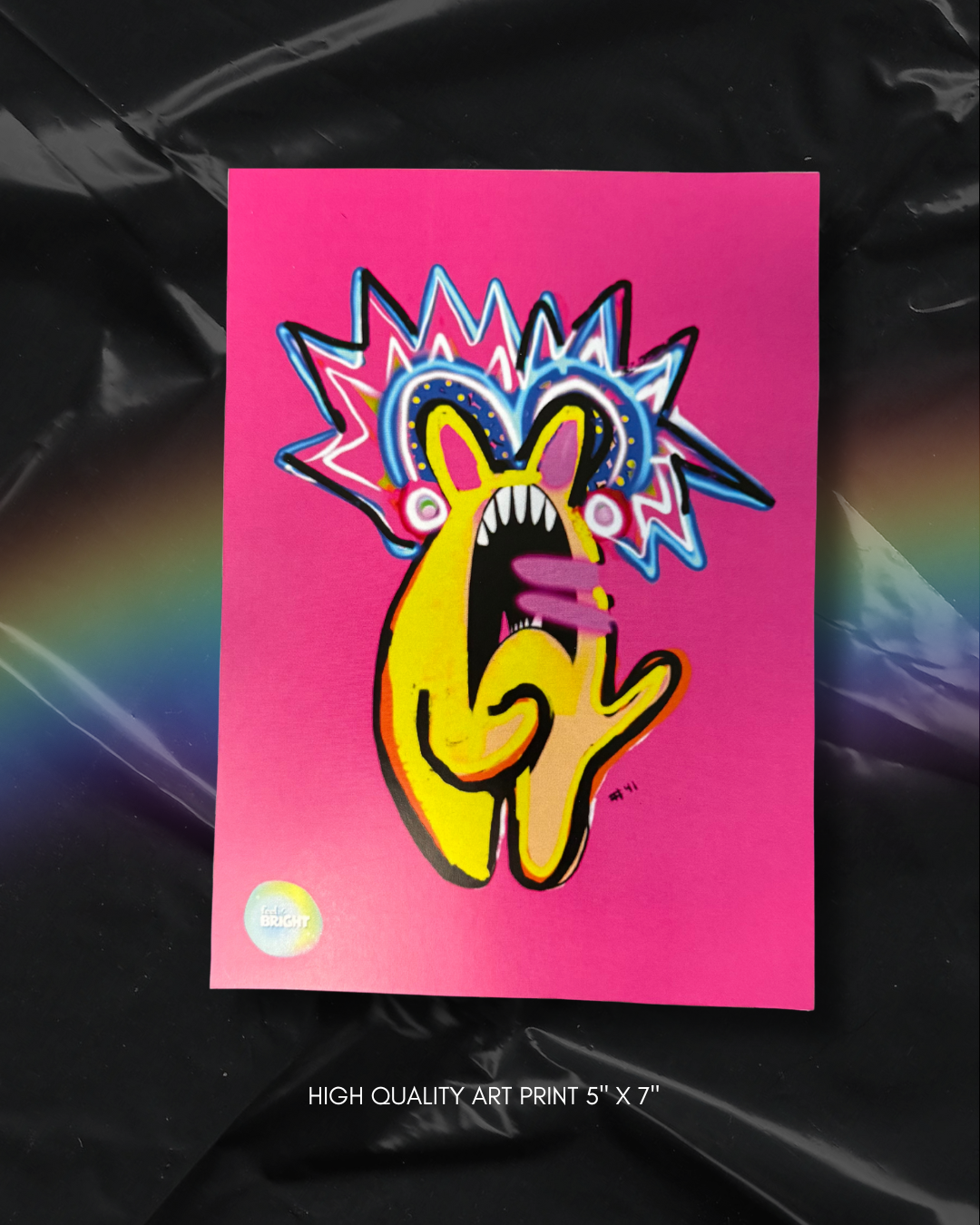 Focus Self Care Monster Series  Series High Quality Art Print 5 x 7 Inches