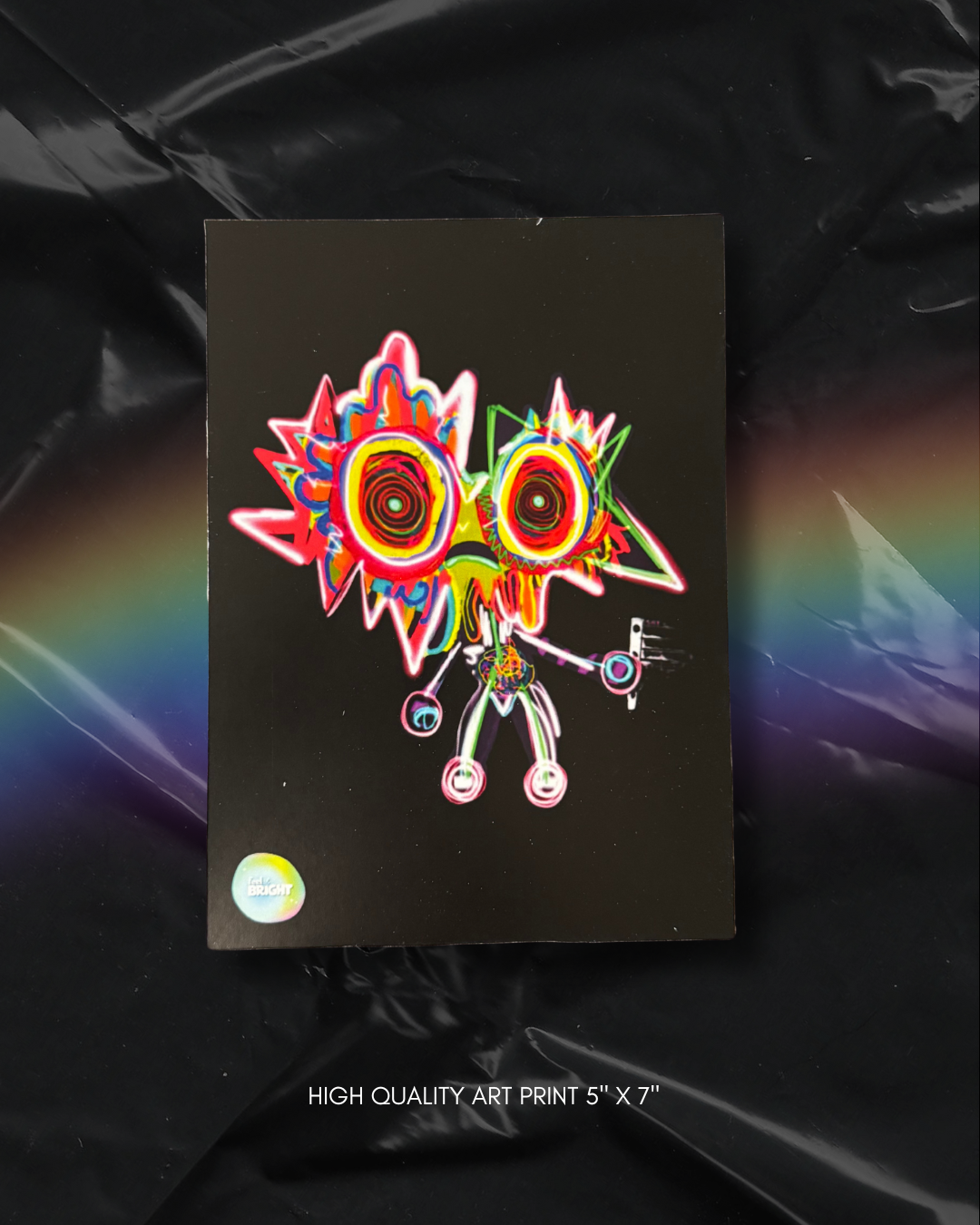 Stressed Self Care Monster Series  Series High Quality Art Print 5 x 7 Inches