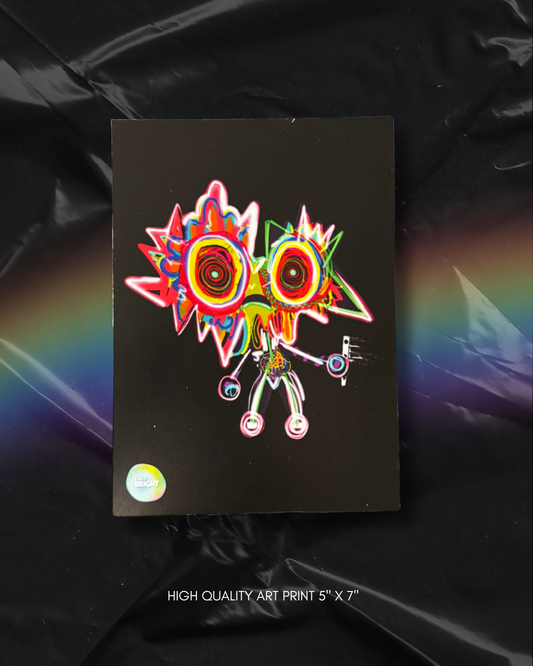 Stressed Self Care Monster Series  Series High Quality Art Print 5 x 7 Inches