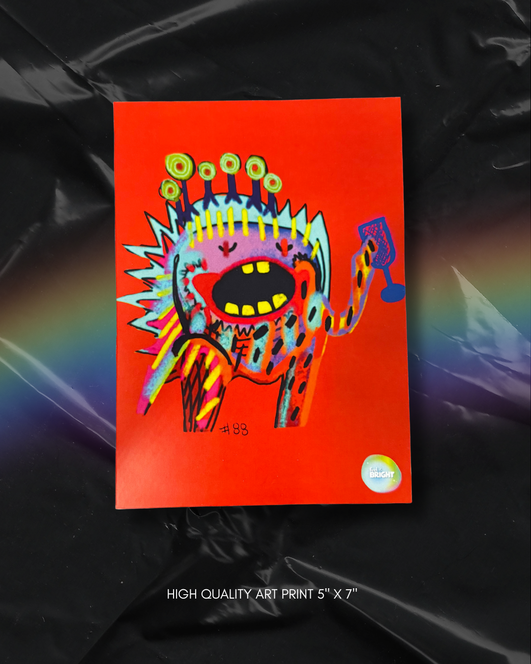 Relaxed Self Care Monster Series  Series High Quality Art Print 5 x 7 Inches