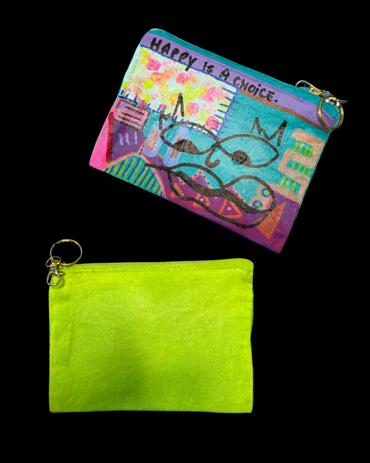 Happy Is A Choice Hand Painted Wallet