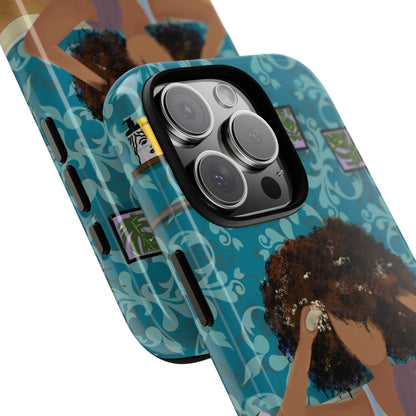 Me Time Tough Cases: Artistic Phone Case for Self-Care and Empowerment