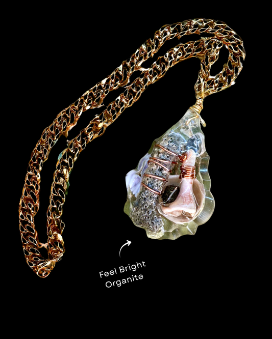 Feel Bright Orgonite Statement Pendant