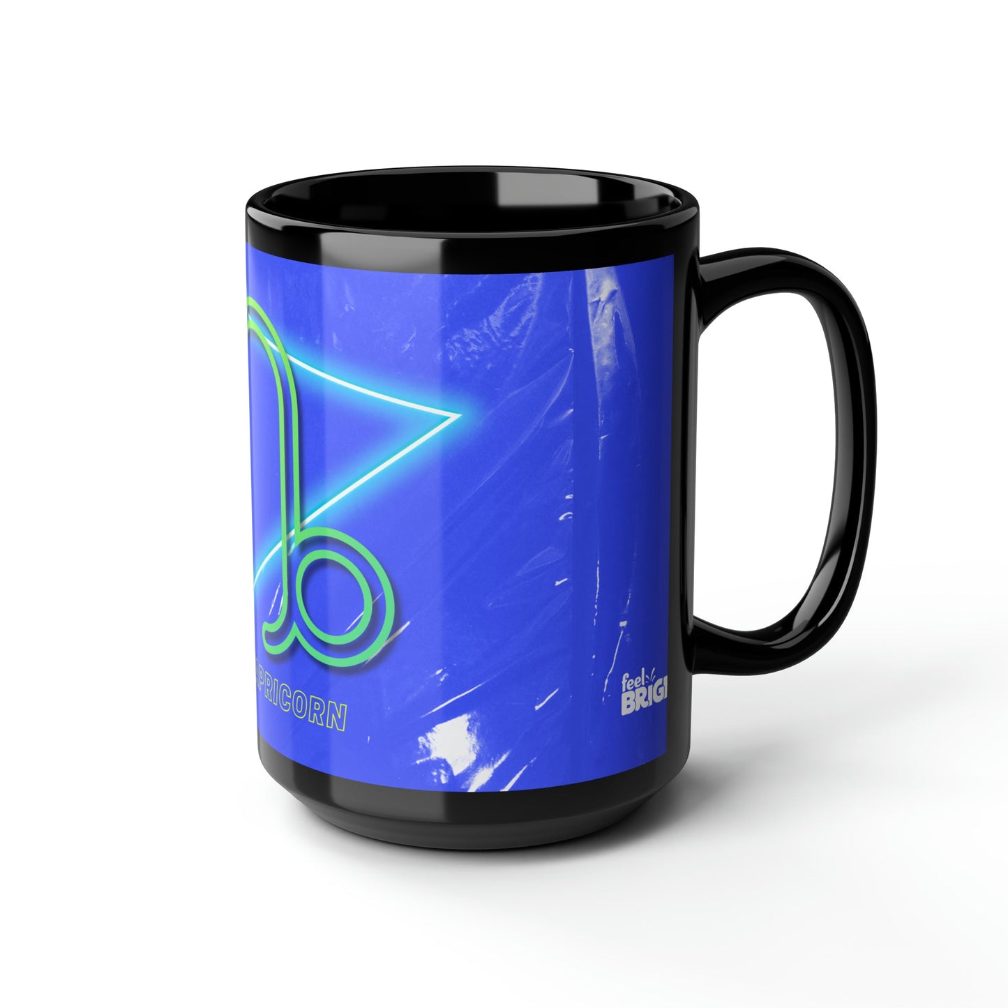 Capricorn Feel Bright Black Mug, 15oz