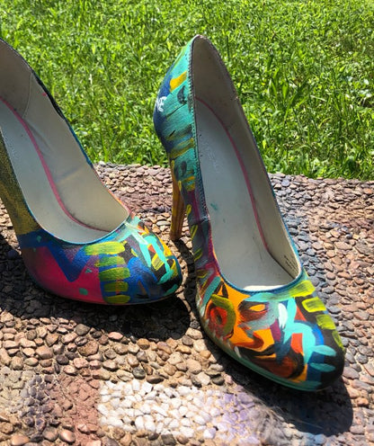 Custom Painted Shoes - Feel Bright