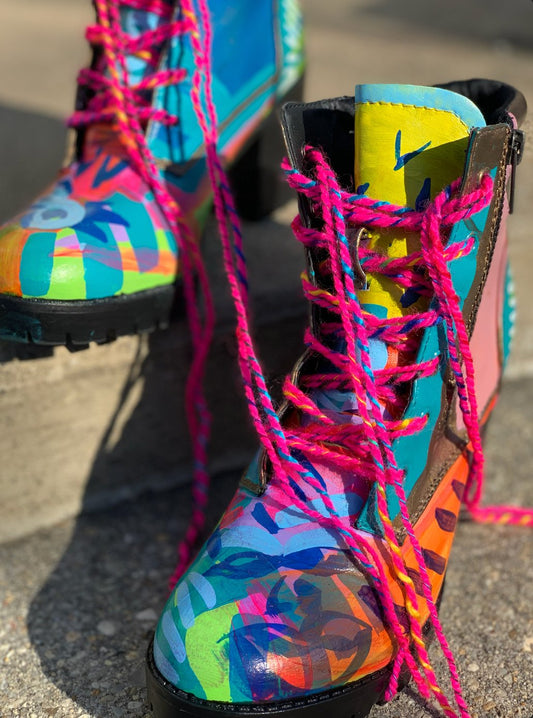 Custom Painted Shoes - Feel Bright