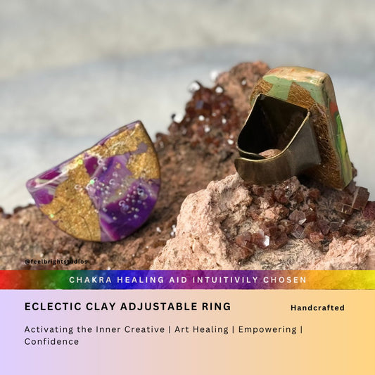 Eclectic Clay Adjustable Ring