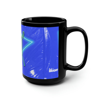 Gemini Feel Bright Black Mug, 15oz