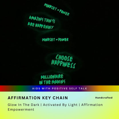 Glow In The Dark Affirmation Keychains