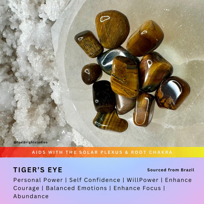 Tiger's Eye Mini Tumbled Stones - Feel BrightTiger's Eye Mini Tumbled Stones