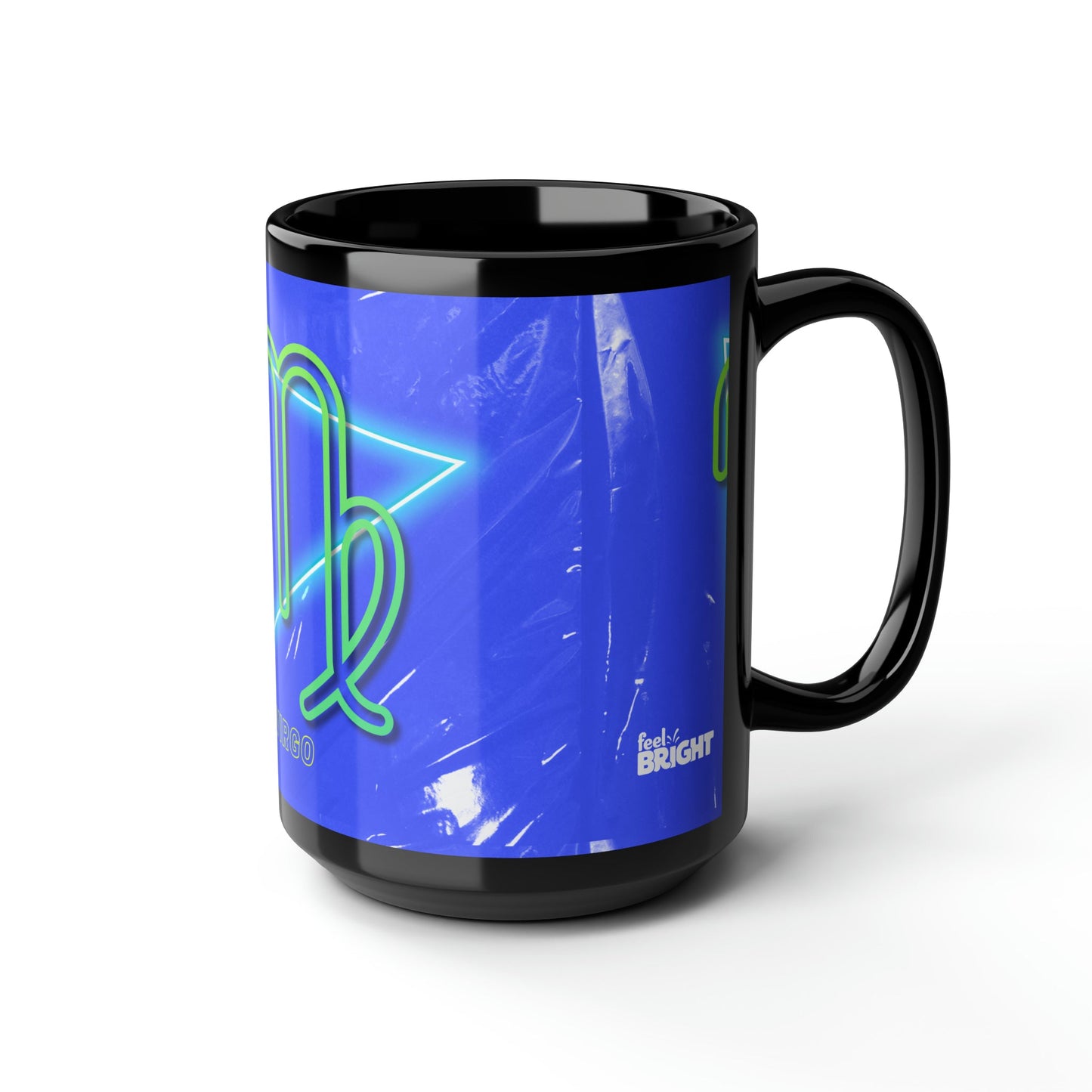 Virgo Feel Bright Black Mug, 15oz - Feel BrightVirgo Feel Bright Black Mug, 15ozMug